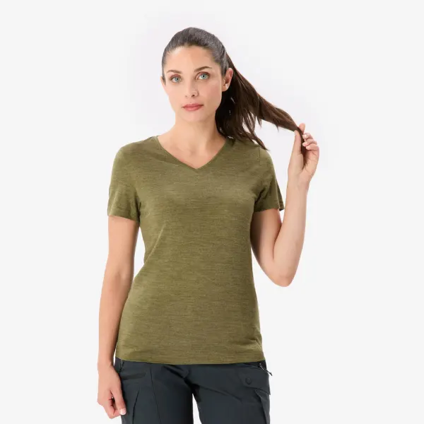 SIMOND Women's Travel 500 Merino Wool T-Shirt - Golden Olive Green
