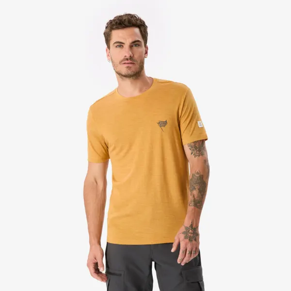 SIMOND Men's Travel 500 Merino Wool T-Shirt - Yellow Ochre